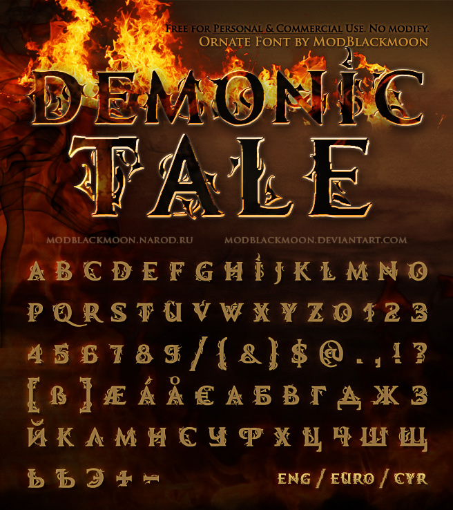 MB Demonic Tale Font