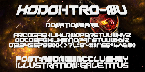 Xodohtro-Nu Font