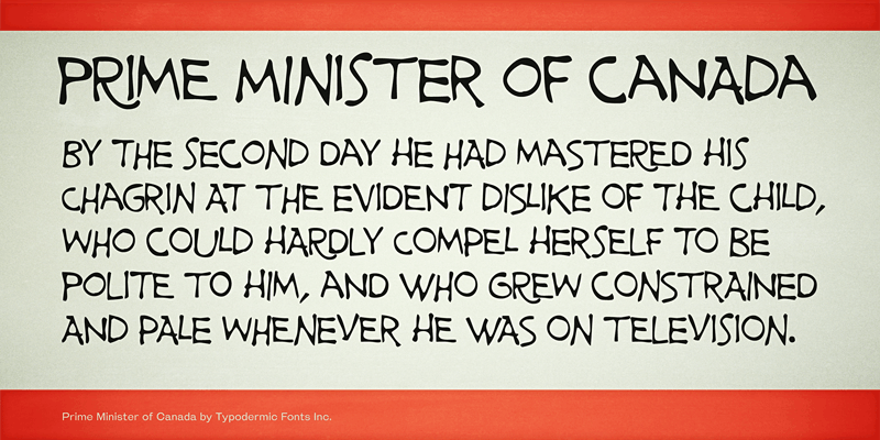 Prime Minister of Canada Font