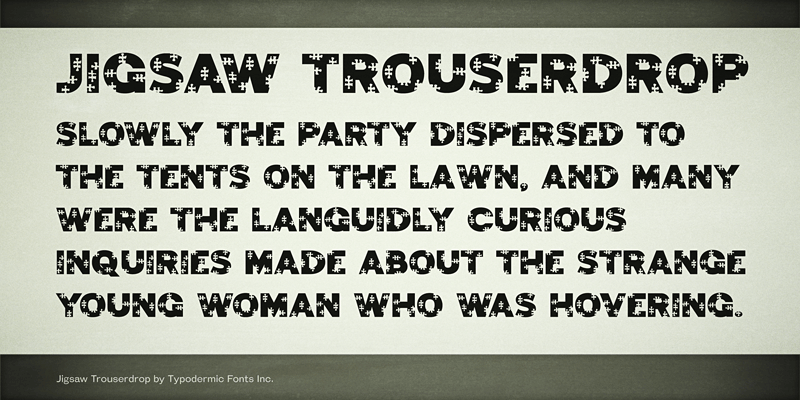 Jigsaw Trouserdrop Font
