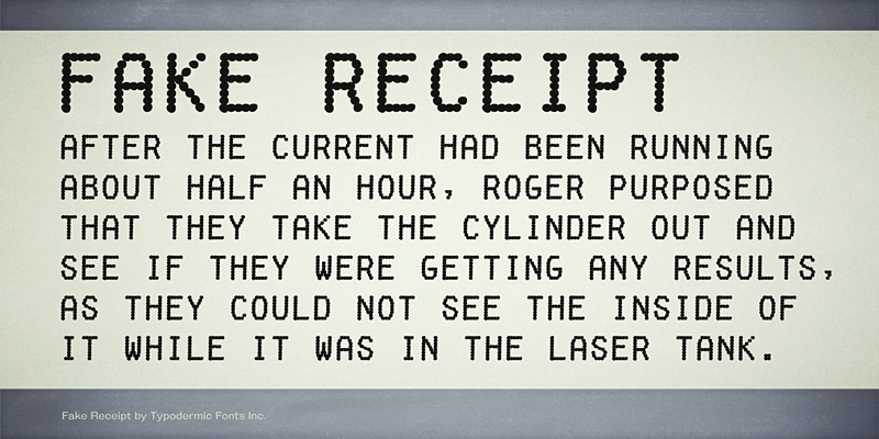 Fake Receipt Font