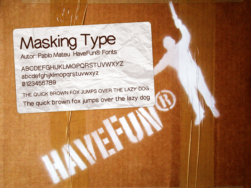 Masking Type Font