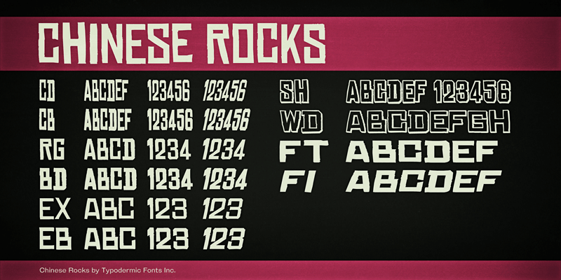 Chinese Rocks Font