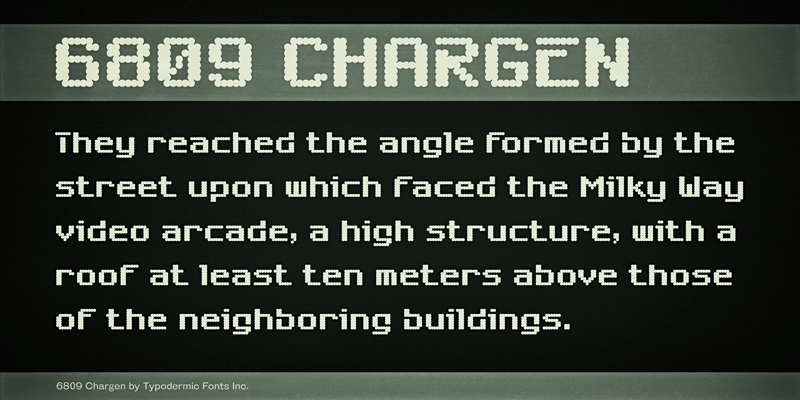 6809 Chargen Font