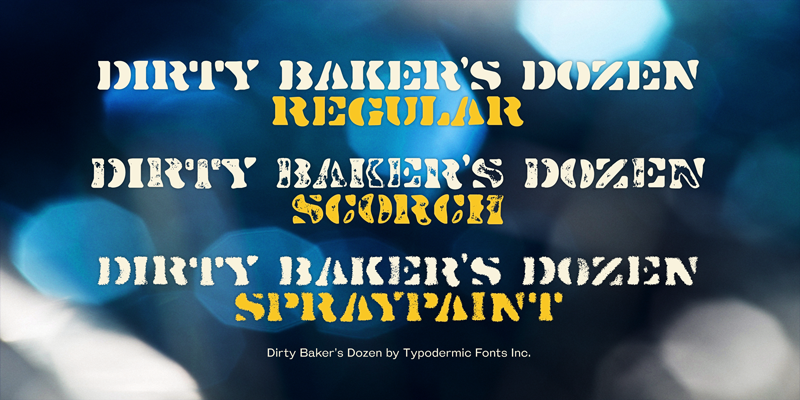 Dirty Bakers Dozen Font