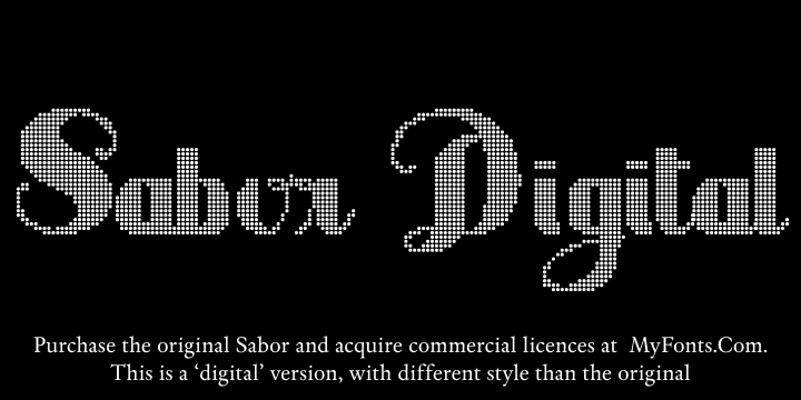 Sabor Digital Font