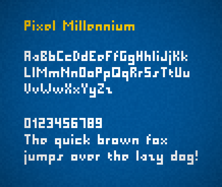 Pixel Millennium Font