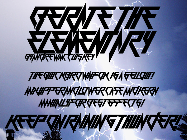 Berate The Elementary Font