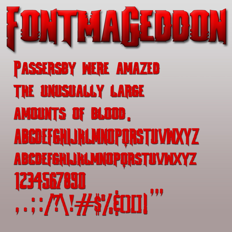 Fontmageddon Font