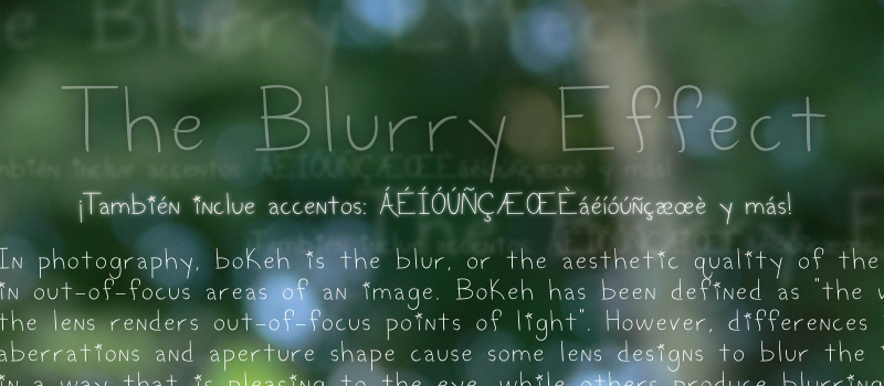 The Blurry Effect Font