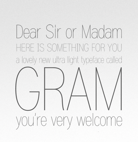 Gram Font