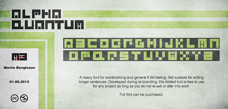 Alpha Quantum Glyphset Font