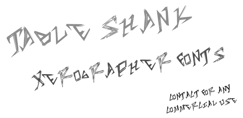 Table Shank Font