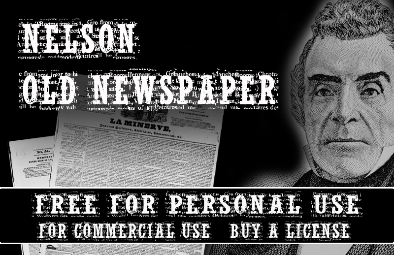 CF Nelson Old NewsPaper Font