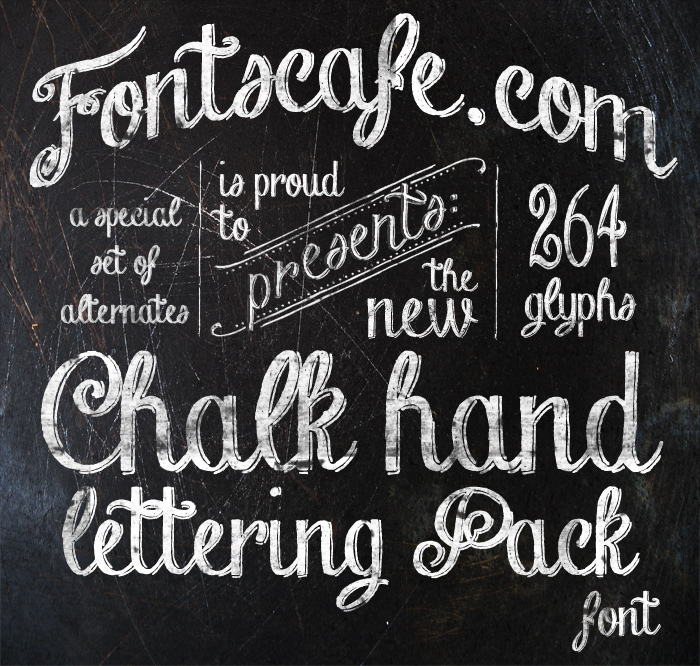 Chalk Hand Lettering Shaded Font