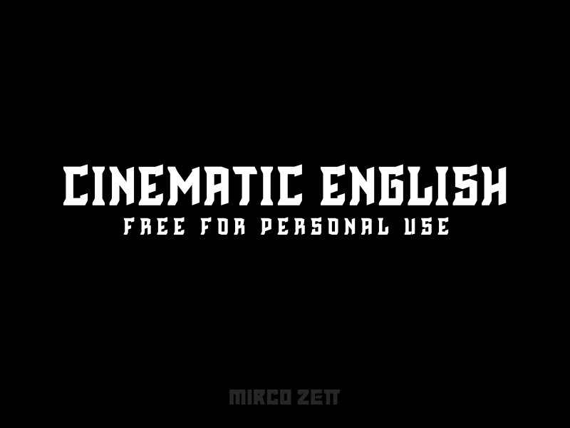 Cinematic English Font