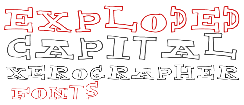 Exploded Capital Font