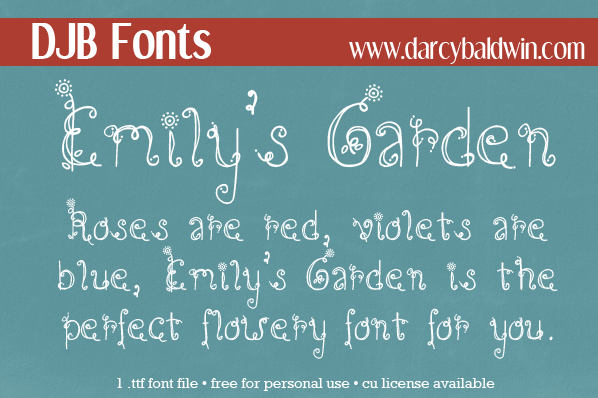 DJB Emilys Garden Font