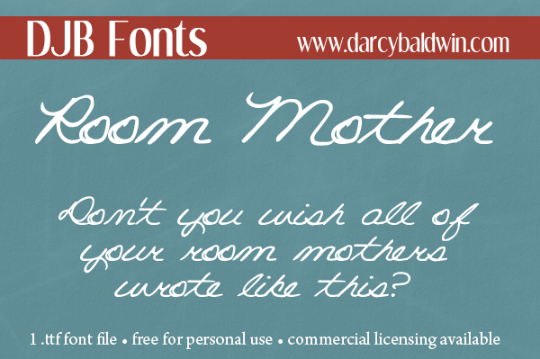 DJB Room Mother Script Font