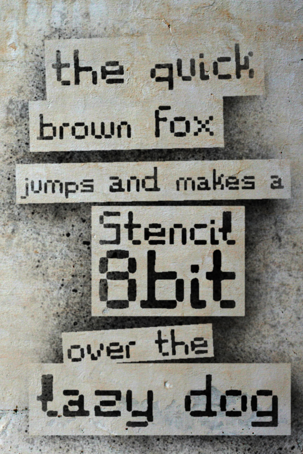 Stencil 8bit Font