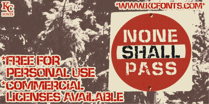 None Shall Pass Font