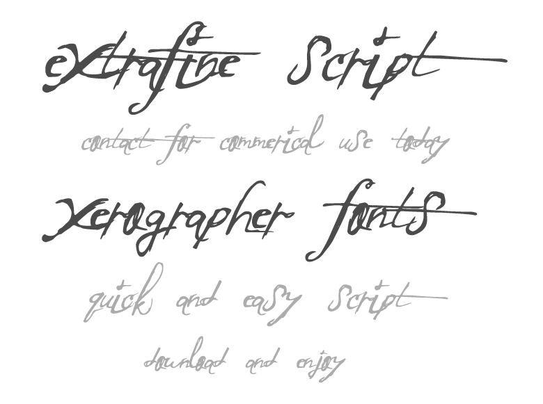 ExtraFine Script Font