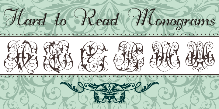 Hard to Read Monograms Font