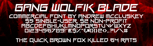 Gang Wolfik Blade Font