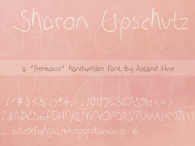 Sharon Lipschutz Handwriting Font