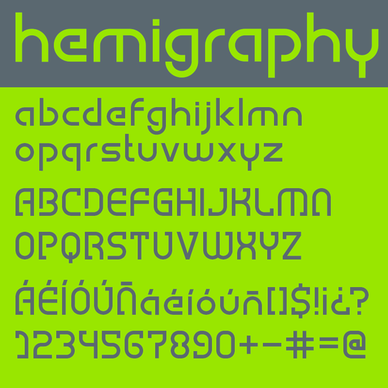 Hemigraphy Font