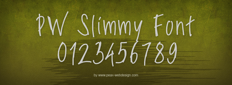 PW Slimy fonts Font