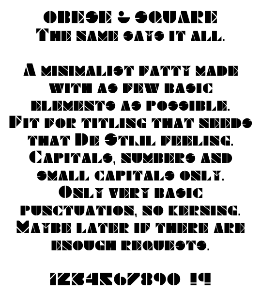 Obese & Square KK Font