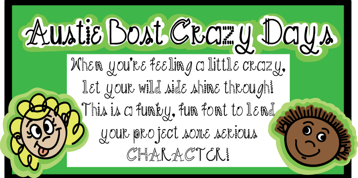 Austiebost Crazy Days Font