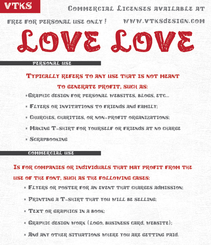 Vtks Love Love Font