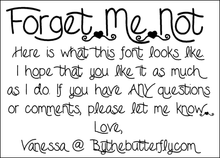 Forget Me Not Font