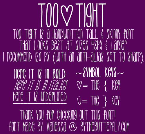 TooTight Font
