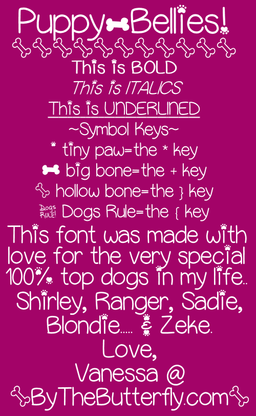 Puppy Bellies Font