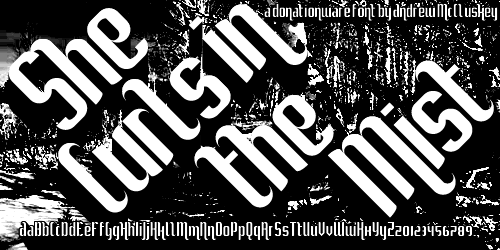 She Curls In The Mist Font