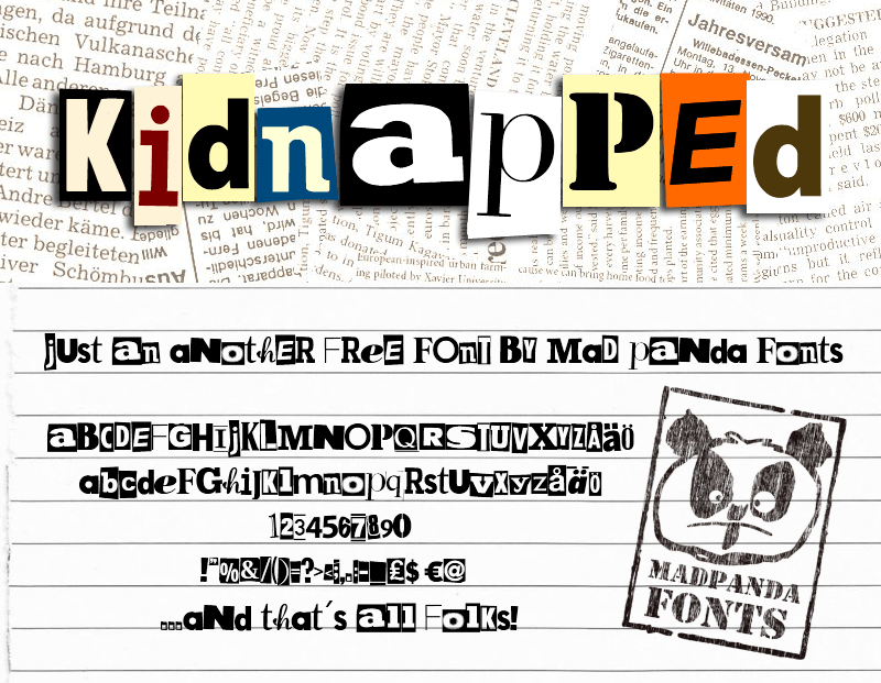 MPF Kidnapped Font