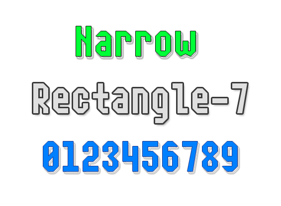 Narrow Rectangle-7 Font