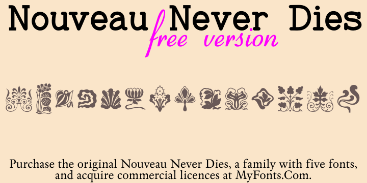 Nouveau Never Dies Font