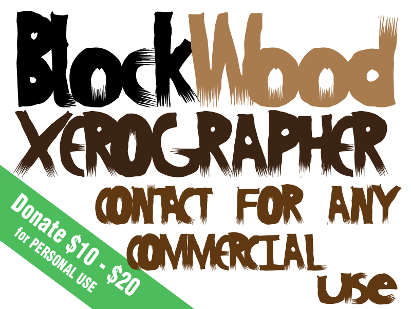 BlockWood Font