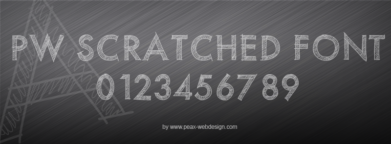 PW Scratched Font