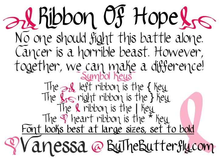 Ribbon Of hope Font
