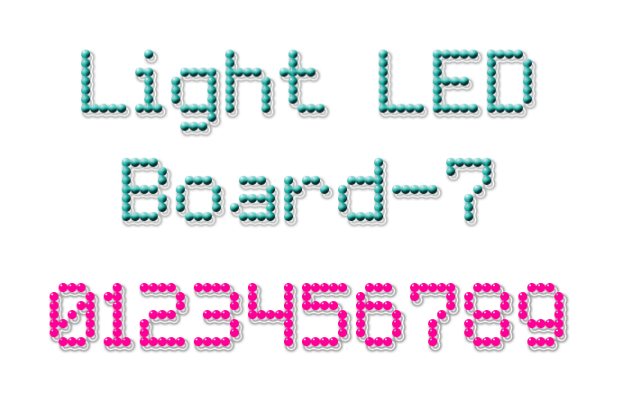 Light LED Board-7 Font