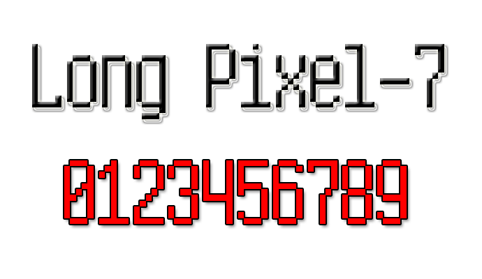 Long Pixel-7 Font