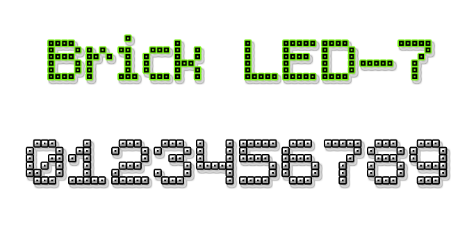 Brick LED-7 Font