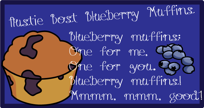 Austie Bost Blueberry Muffins Font
