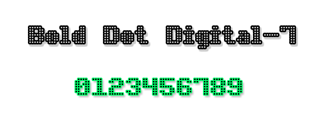 Bold Dot Digital-7 Font