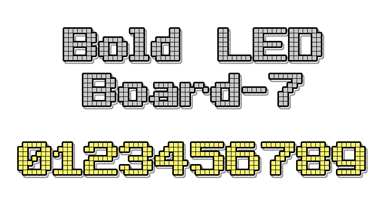 Bold LED Board-7 Font